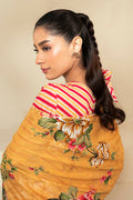 Cross Stitch | Daily Lawn 24 | GOLDEN ROSADO-3 PIECE LAWN SUIT by Cross Stitch - Designer Dress - Type: Ladies Clothes - Available at Libayah - 100% Original