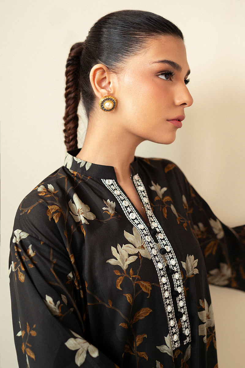 Cross Stitch | Daily Lawn 24 | RAVEN SERENITY-2 PIECE LAWN SUIT by Cross Stitch - Designer Dress - Type: Ladies Clothes - Available at Libayah - 100% Original
