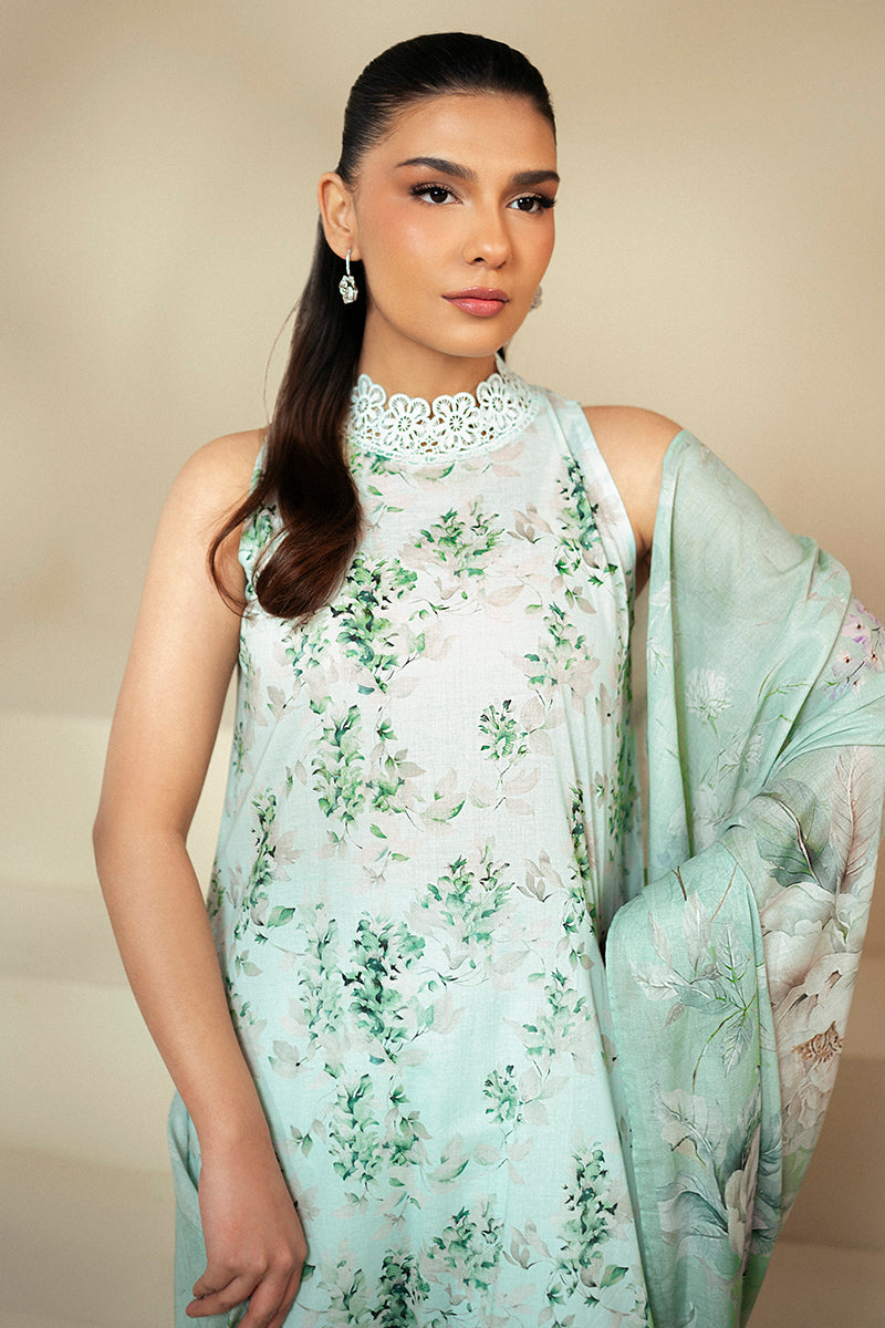 Cross Stitch | Daily Lawn 24 | ROSE GARLAND-3 PIECE LAWN SUIT by Cross Stitch - Designer Dress - Type: Ladies Clothes - Available at Libayah - 100% Original
