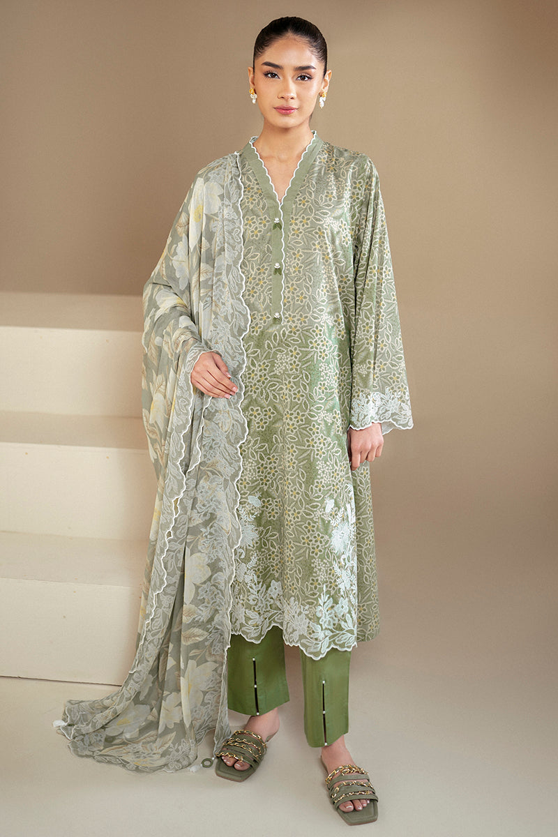 Cross Stitch | Daily Lawn 24 | SAGE BREEZE-3 PIECE LAWN SUIT by Cross Stitch - Designer Dress - Type: Ladies Clothes - Available at Libayah - 100% Original