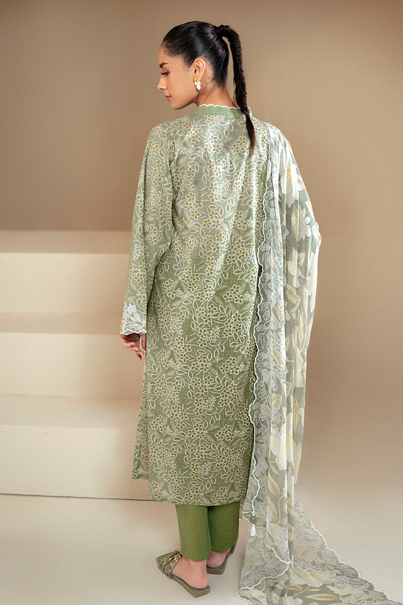 Cross Stitch | Daily Lawn 24 | SAGE BREEZE-3 PIECE LAWN SUIT by Cross Stitch - Designer Dress - Type: Ladies Clothes - Available at Libayah - 100% Original