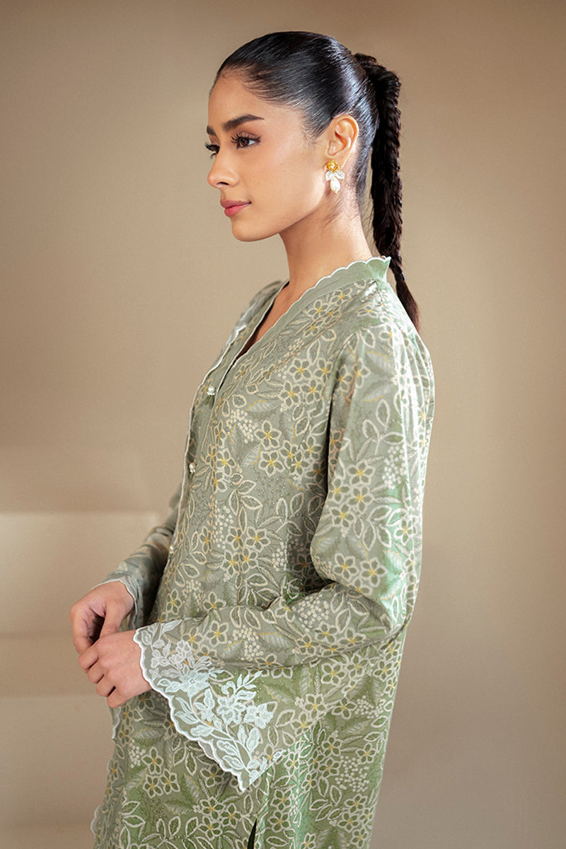 Cross Stitch | Daily Lawn 24 | SAGE BREEZE-3 PIECE LAWN SUIT by Cross Stitch - Designer Dress - Type: Ladies Clothes - Available at Libayah - 100% Original