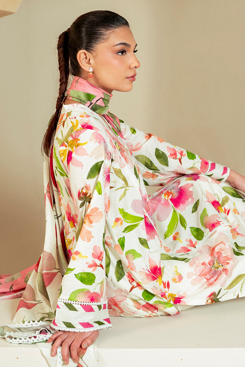 Cross Stitch | Daily Lawn 24 | HAZEL WILLOW-3 PIECE LAWN SUIT by Cross Stitch - Designer Dress - Type: Ladies Clothes - Available at Libayah - 100% Original