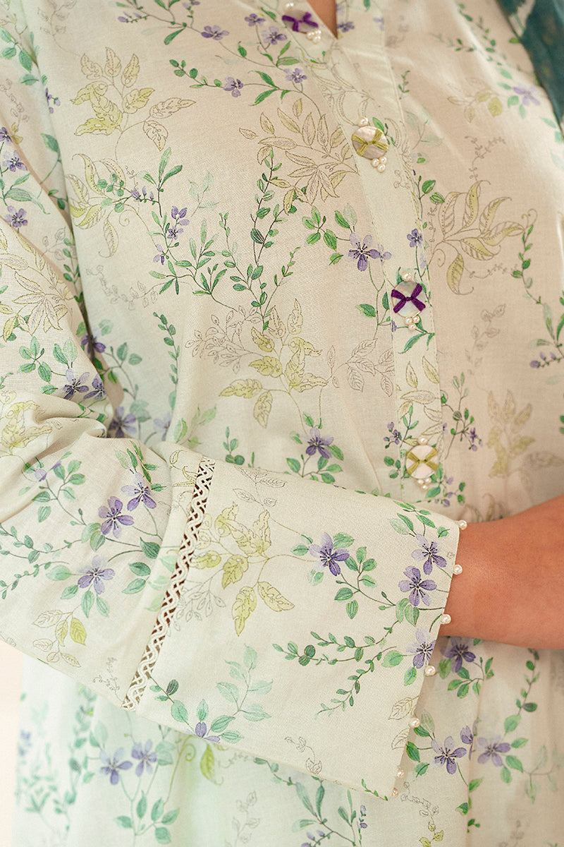 Cross Stitch | Daily Lawn 24 | LAUREL MINT-3 PIECE LAWN SUIT by Cross Stitch - Designer Dress - Type: Ladies Clothes - Available at Libayah - 100% Original