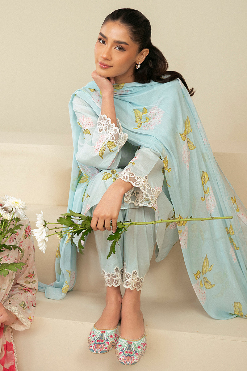 Cross Stitch | Daily Lawn 24 | DIM GRAY-3 PIECE LAWN SUIT by Cross Stitch - Designer Dress - Type: Ladies Clothes - Available at Libayah - 100% Original