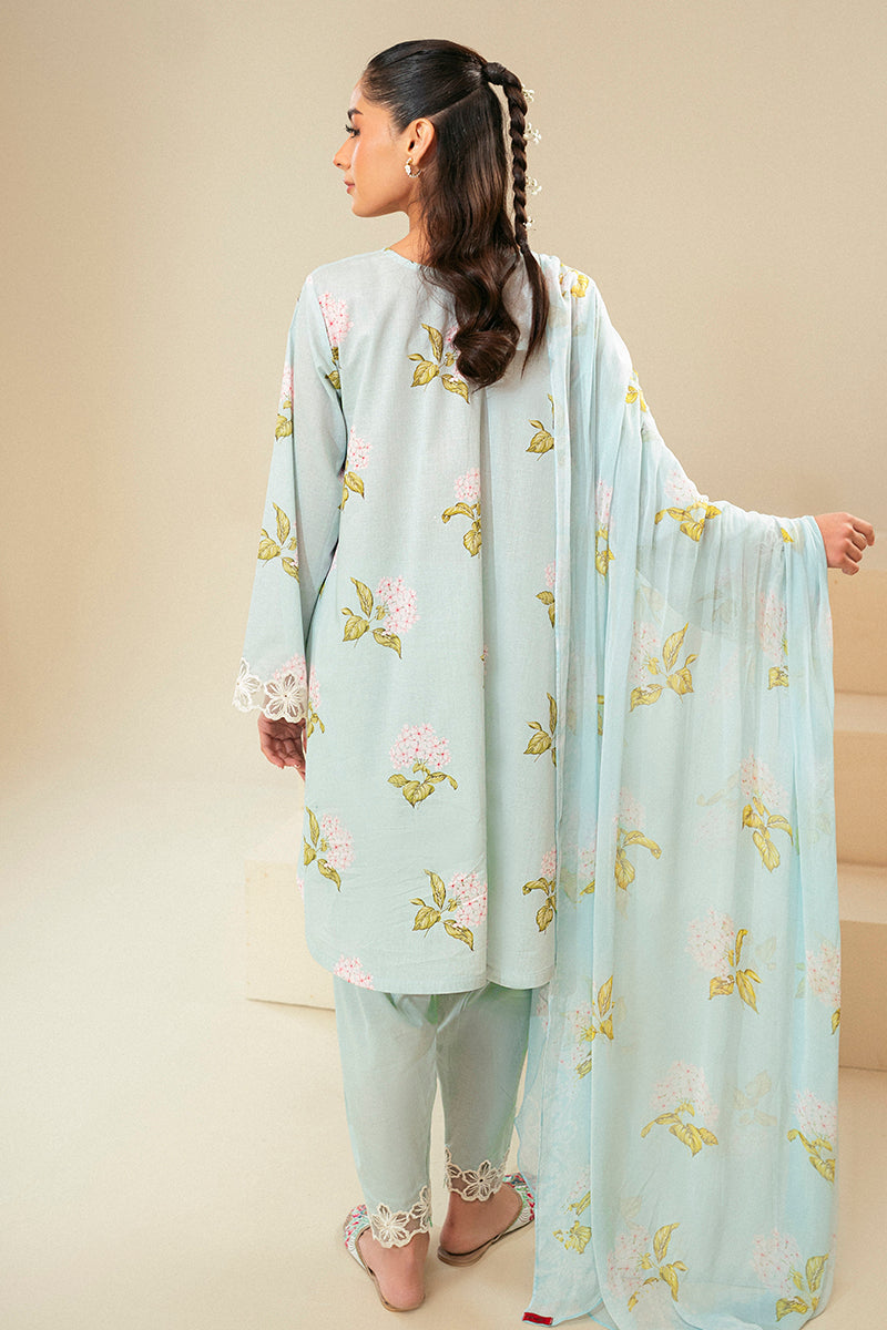 Cross Stitch | Daily Lawn 24 | DIM GRAY-3 PIECE LAWN SUIT by Cross Stitch - Designer Dress - Type: Ladies Clothes - Available at Libayah - 100% Original