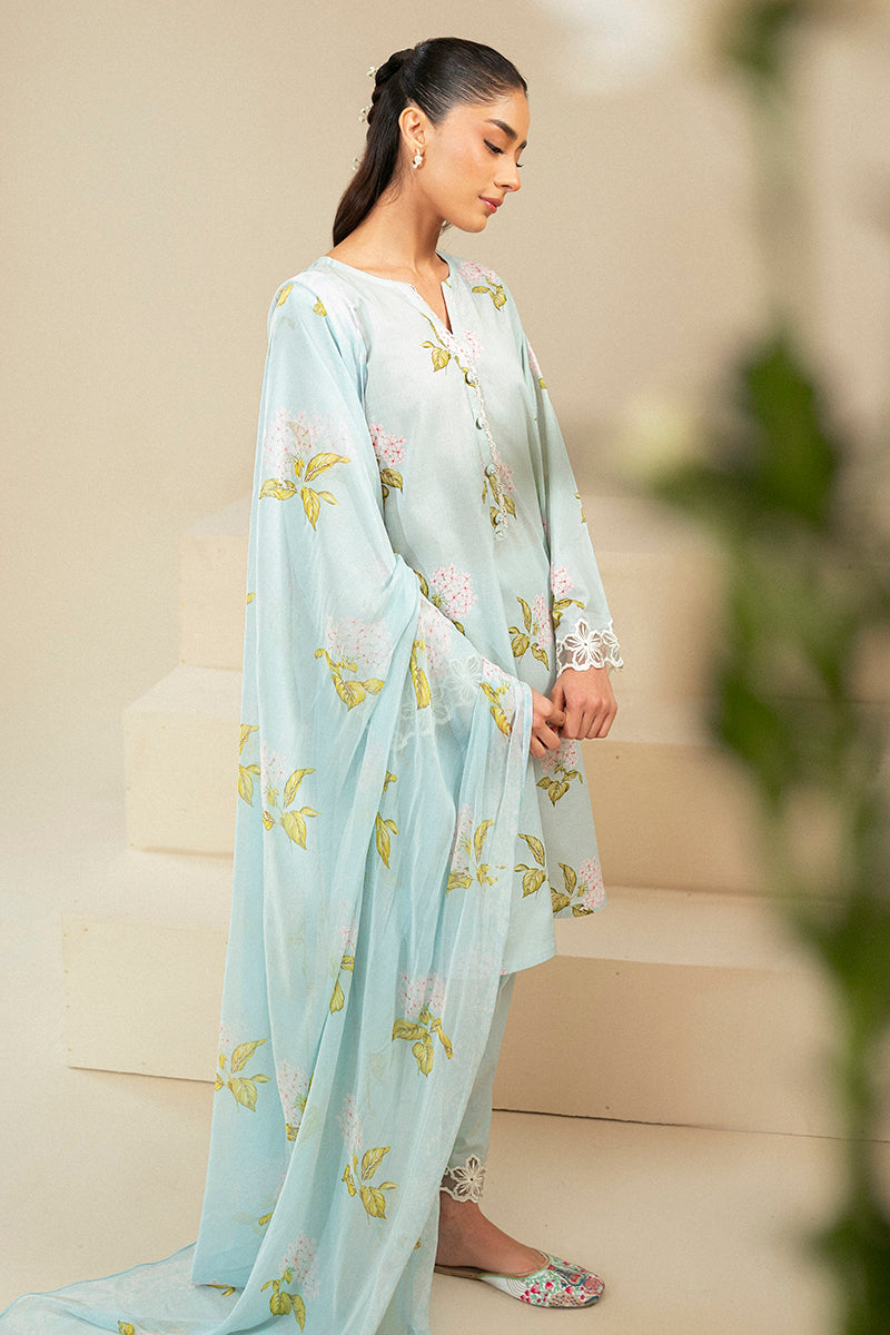 Cross Stitch | Daily Lawn 24 | DIM GRAY-3 PIECE LAWN SUIT by Cross Stitch - Designer Dress - Type: Ladies Clothes - Available at Libayah - 100% Original