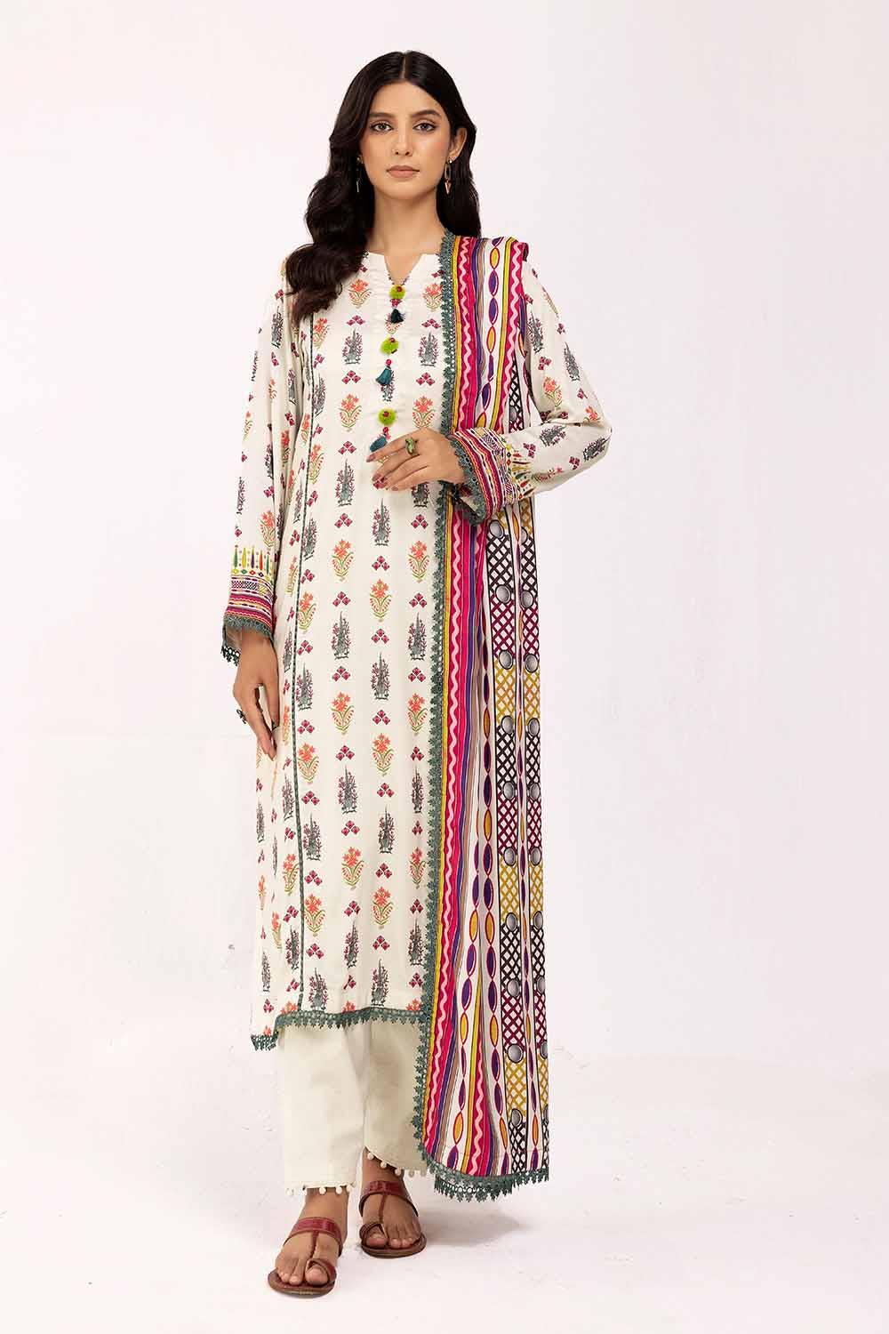 Gul Ahmed | Winter Collection 24 | Cotail Suit CV-42001 by Gul Ahmed - Designer Dress - Type: Ladies Clothes - Available at Libayah - 100% Original