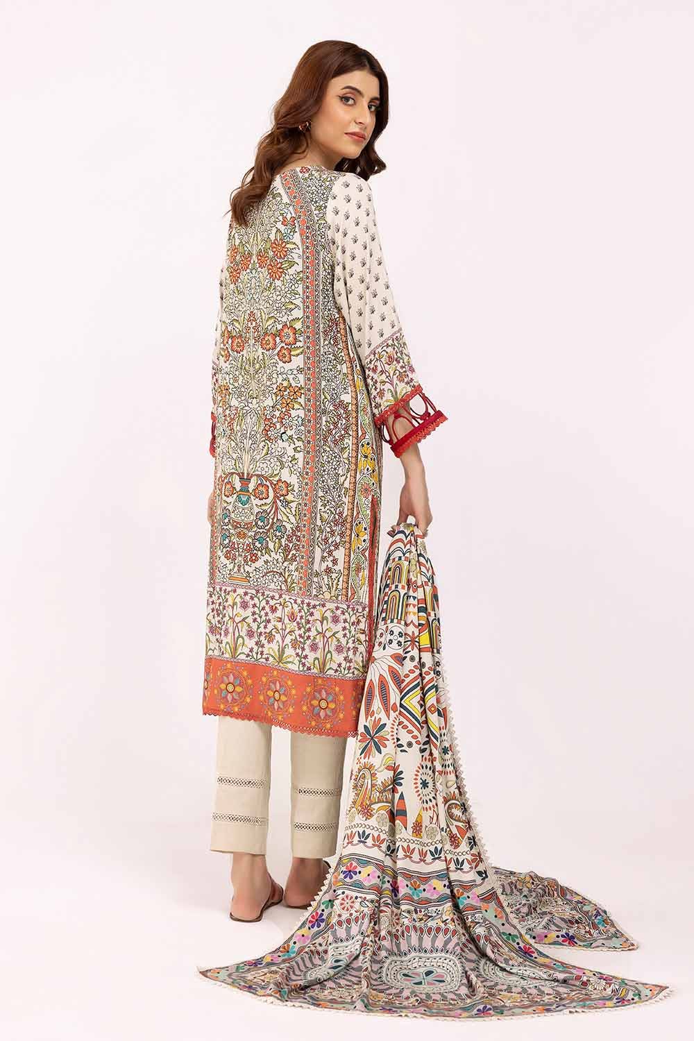 Gul Ahmed | Winter Collection 24 | Cotail Suit CV-42002 by Gul Ahmed - Designer Dress - Type: Ladies Clothes - Available at Libayah - 100% Original