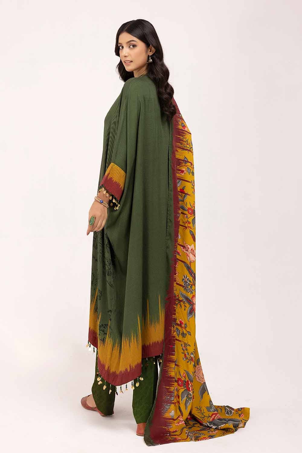 Gul Ahmed | Winter Collection 24 | Cotail Suit CV-42008 by Gul Ahmed - Designer Dress - Type: Ladies Clothes - Available at Libayah - 100% Original
