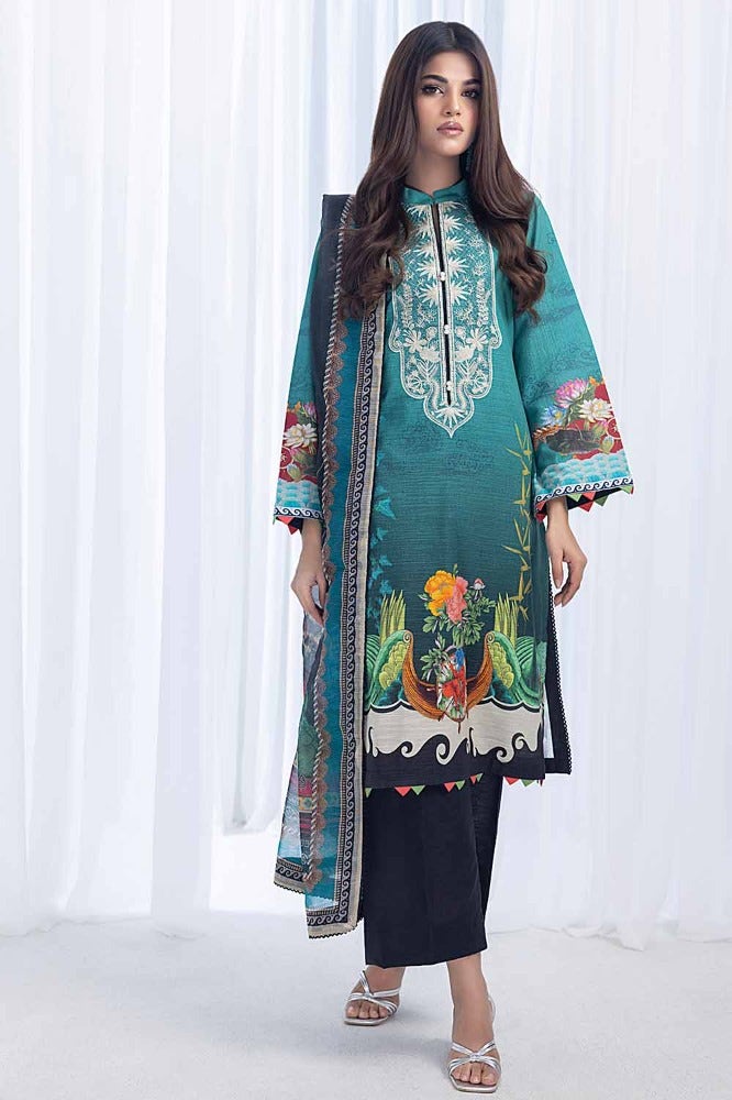 Gul Ahmed | Winter Collection 24 | Net Dupatta WRF-32019 by Gul Ahmed - Designer Dress - Type: Ladies Clothes - Available at Libayah - 100% Original