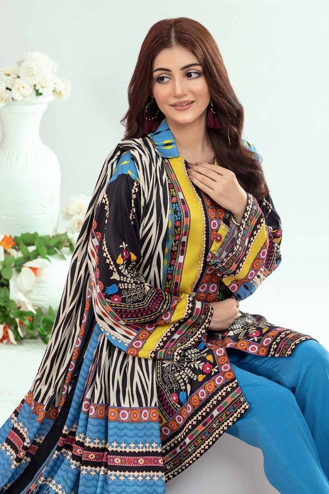 Gul Ahmed | Winter Collection 24 | Suit WNS-32210 B by Gul Ahmed - Designer Dress - Type: Ladies Clothes - Available at Libayah - 100% Original