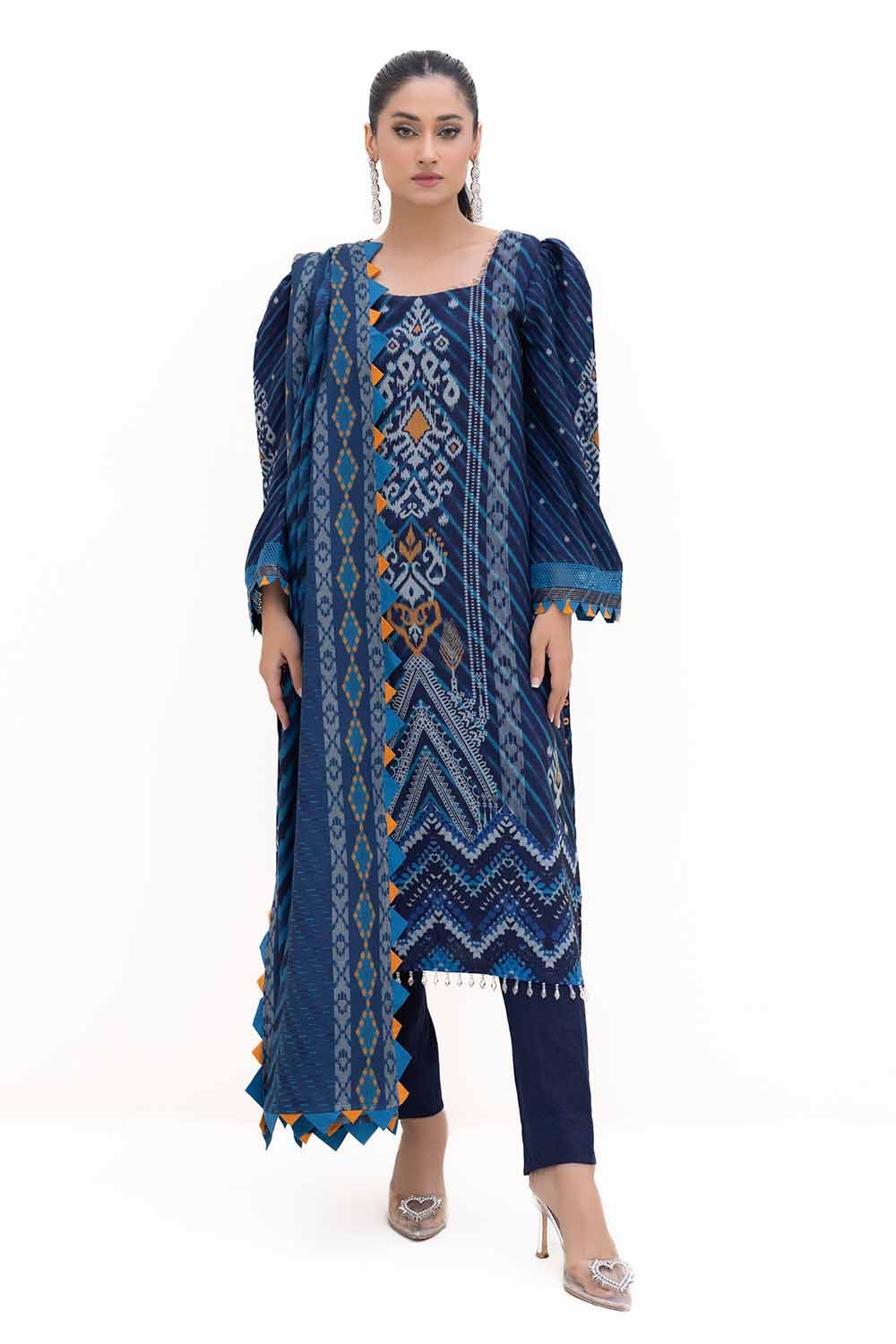 Gul Ahmed | Winter Collection 24 | Dhanak Suit DH-42003 by Gul Ahmed - Designer Dress - Type: Ladies Clothes - Available at Libayah - 100% Original