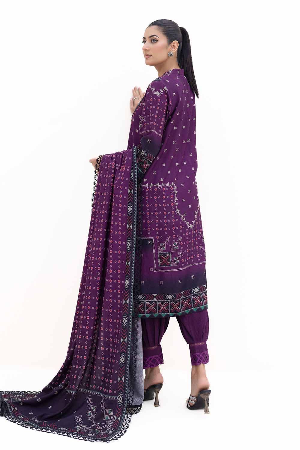 Gul Ahmed | Winter Collection 24 | Dhanak Suit DH-42008 by Gul Ahmed - Designer Dress - Type: Ladies Clothes - Available at Libayah - 100% Original