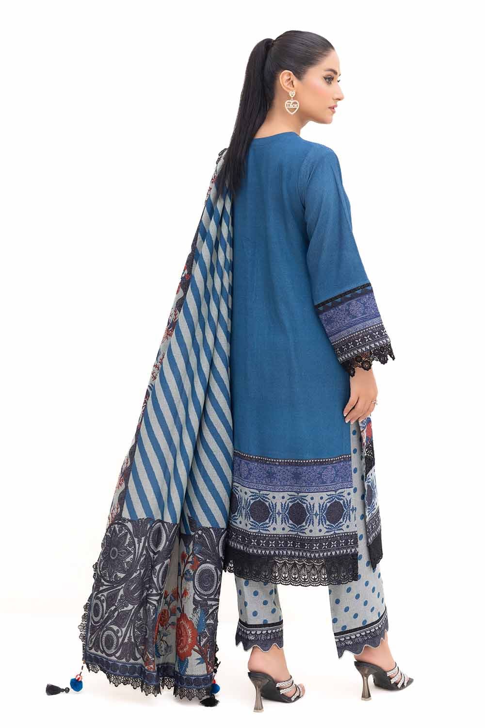 Gul Ahmed | Winter Collection 24 | Dhanak Suit DH-42009 by Gul Ahmed - Designer Dress - Type: Ladies Clothes - Available at Libayah - 100% Original