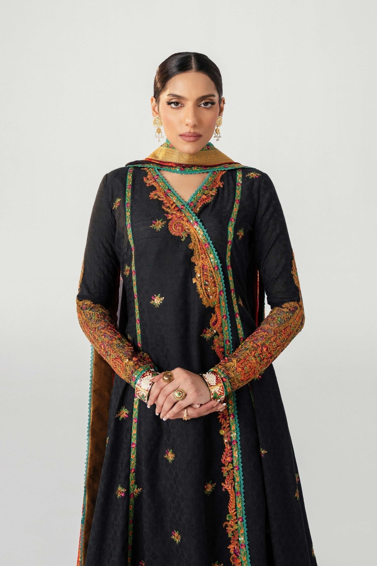 Fahad Hussayn | Jalsa Ghar | Dochalla by Fahad Hussayn - Designer Dress - Type: Ladies Clothes - Available at Libayah - 100% Original