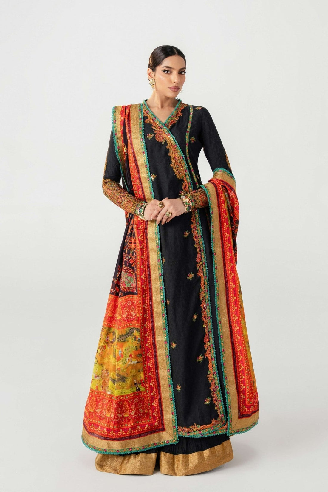 Fahad Hussayn | Jalsa Ghar | Dochalla by Fahad Hussayn - Designer Dress - Type: Ladies Clothes - Available at Libayah - 100% Original