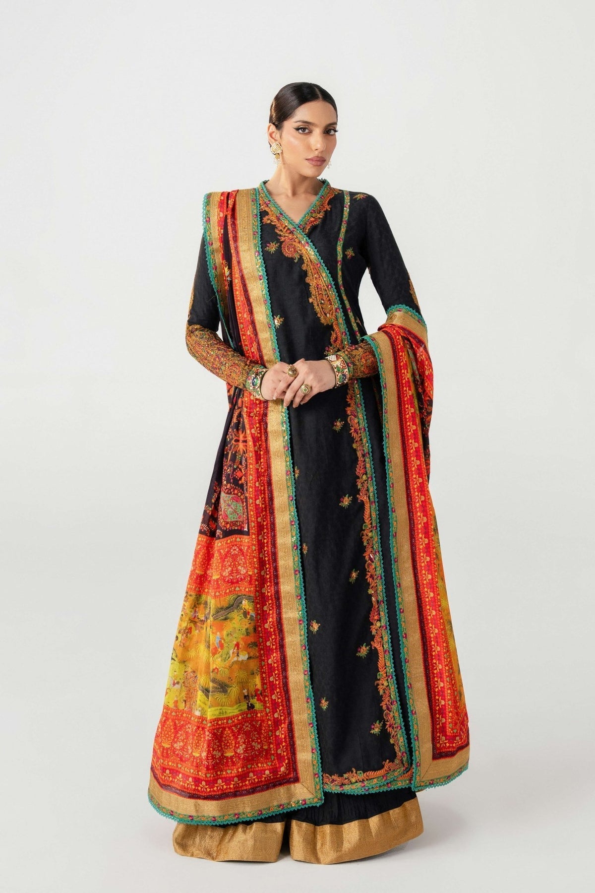 Fahad Hussayn | Jalsa Ghar | Dochalla by Fahad Hussayn - Designer Dress - Type: Ladies Clothes - Available at Libayah - 100% Original