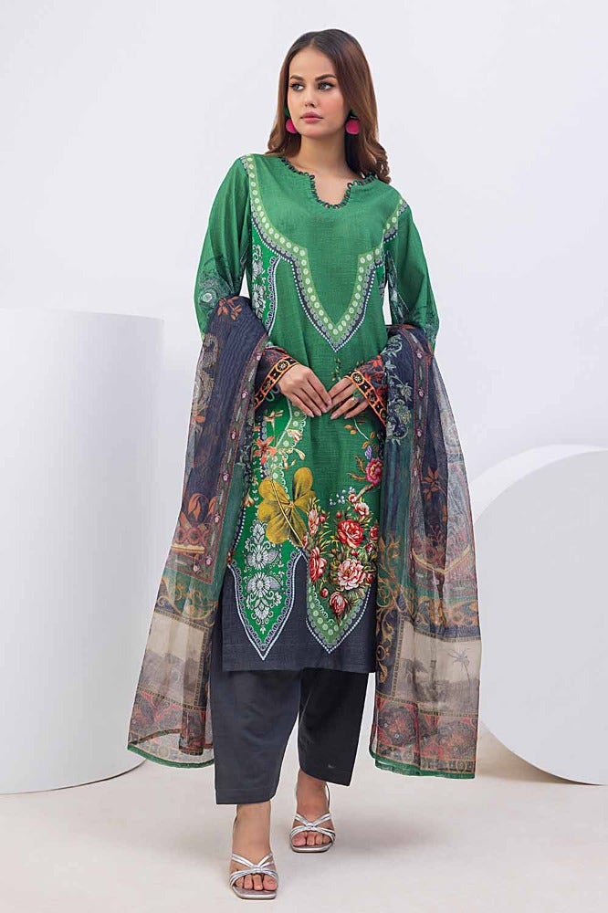 Gul Ahmed | Winter Collection 24 | Net Dupatta WRF-32011 by Gul Ahmed - Designer Dress - Type: Ladies Clothes - Available at Libayah - 100% Original