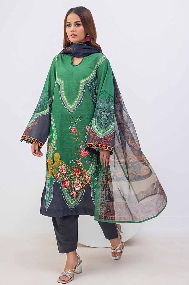 Gul Ahmed | Winter Collection 24 | Net Dupatta WRF-32011 by Gul Ahmed - Designer Dress - Type: Ladies Clothes - Available at Libayah - 100% Original