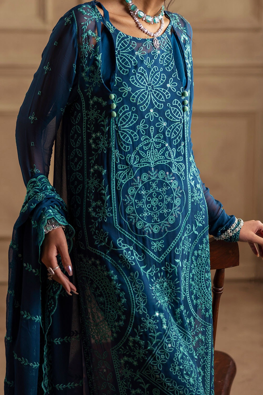 Gul Ahmed | Festive Eid 25 | LE-52004 by Gul Ahmed - Designer Dress - Type: Ladies Clothes - Available at Libayah - 100% Original