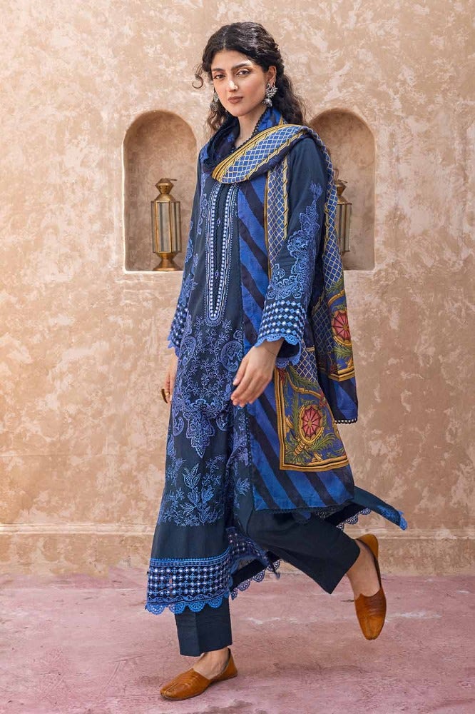 Gul Ahmed | Winter Collection 24 | Cotton Net Dupatta CN-32040 by Gul Ahmed - Designer Dress - Type: Ladies Clothes - Available at Libayah - 100% Original