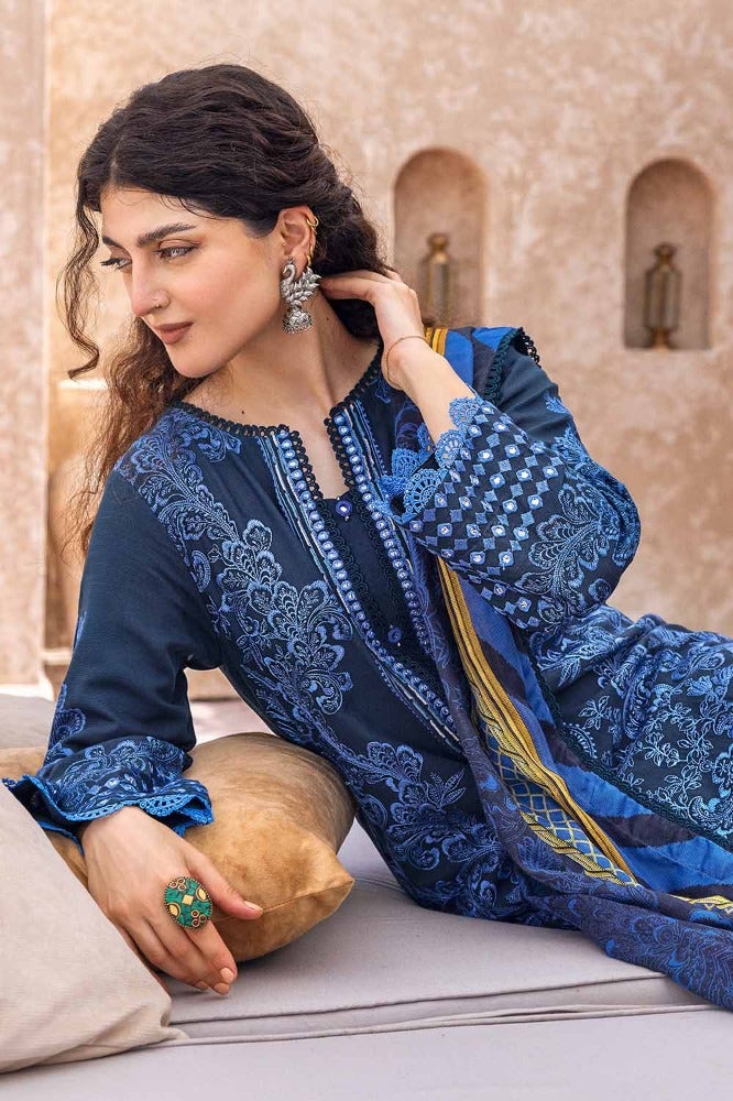 Gul Ahmed | Winter Collection 24 | Cotton Net Dupatta CN-32040 by Gul Ahmed - Designer Dress - Type: Ladies Clothes - Available at Libayah - 100% Original