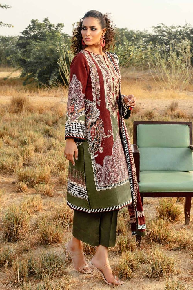 Gul Ahmed | Winter Collection 24 | Cotton Net Dupatta CD-32002 by Gul Ahmed - Designer Dress - Type: Ladies Clothes - Available at Libayah - 100% Original