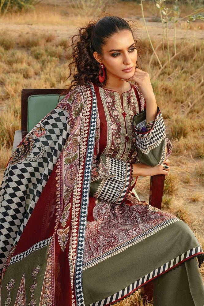 Gul Ahmed | Winter Collection 24 | Cotton Net Dupatta CD-32002 by Gul Ahmed - Designer Dress - Type: Ladies Clothes - Available at Libayah - 100% Original
