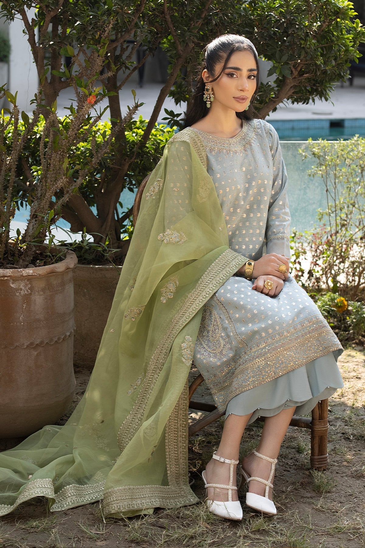 Erum Khan | Shahzeen Eid Collection | DOVE by Erum Khan - Designer Dress - Type: Ladies Clothes - Available at Libayah - 100% Original