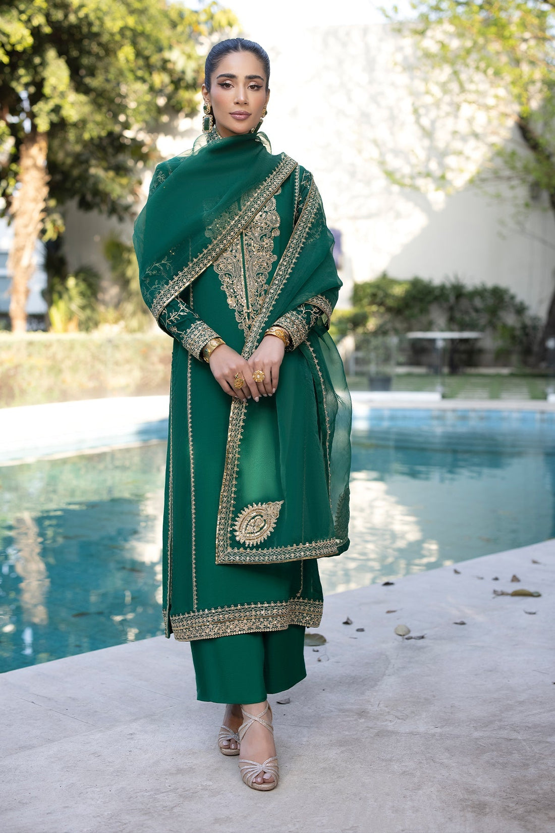 Erum Khan | Shahzeen Eid Collection | PEACOCK by Erum Khan - Designer Dress - Type: Ladies Clothes - Available at Libayah - 100% Original