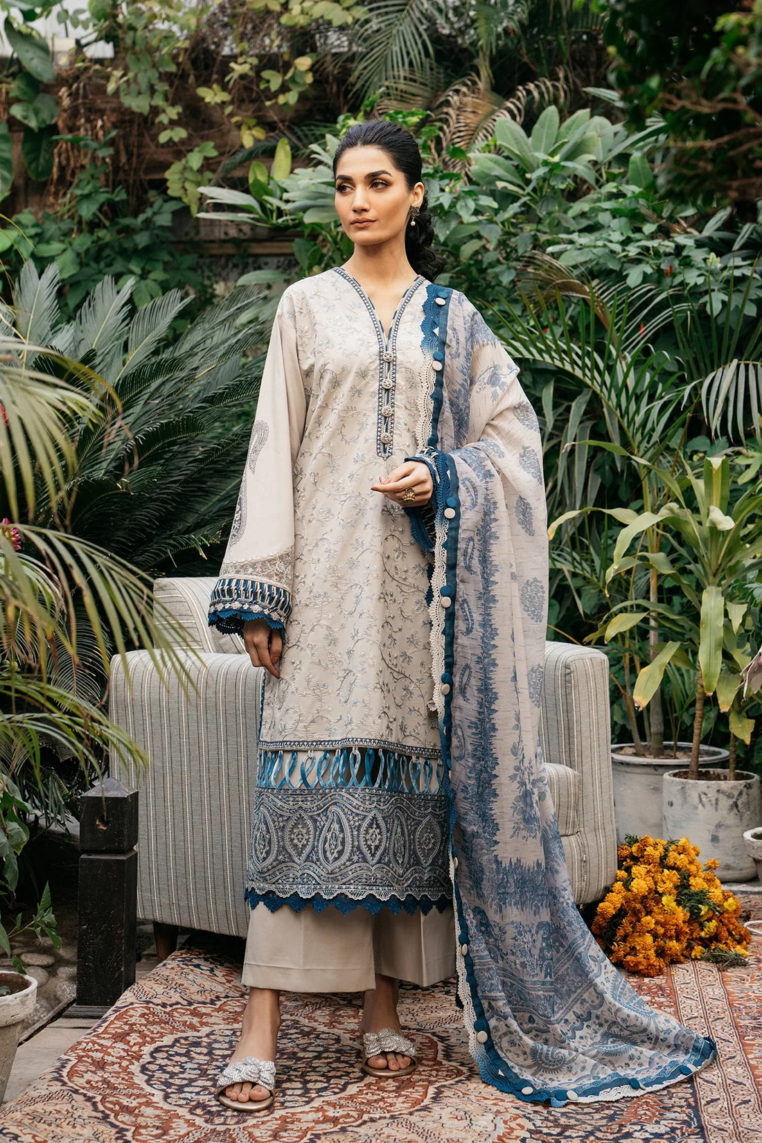 Ethnic | Rozana Collection SS 24 | E0408/203/004 by Ethnic - Designer Dress - Type: Ladies Clothes - Available at Libayah - 100% Original