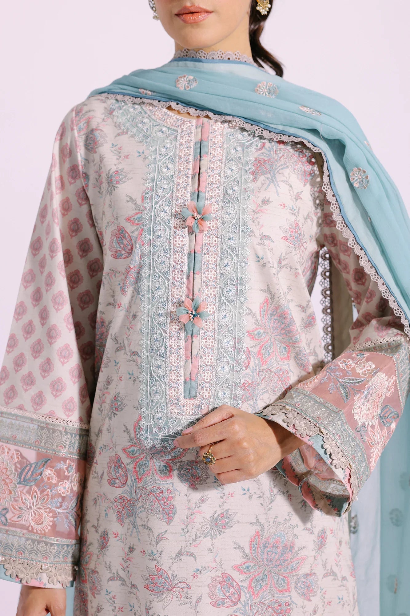 Ethnic | Rozana Collection SS 24 | E0401/203/112 by Ethnic - Designer Dress - Type: Ladies Clothes - Available at Libayah - 100% Original
