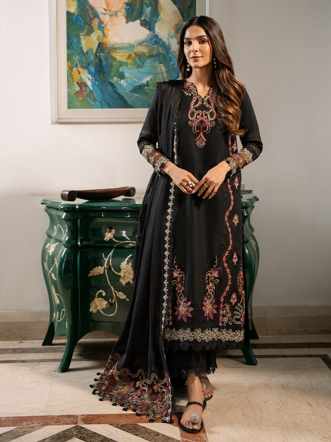 Izel | Mahveen Festive Lawn 25 | FAHIMA by Izel - Designer Dress - Type: Ladies Clothes - Available at Libayah - 100% Original