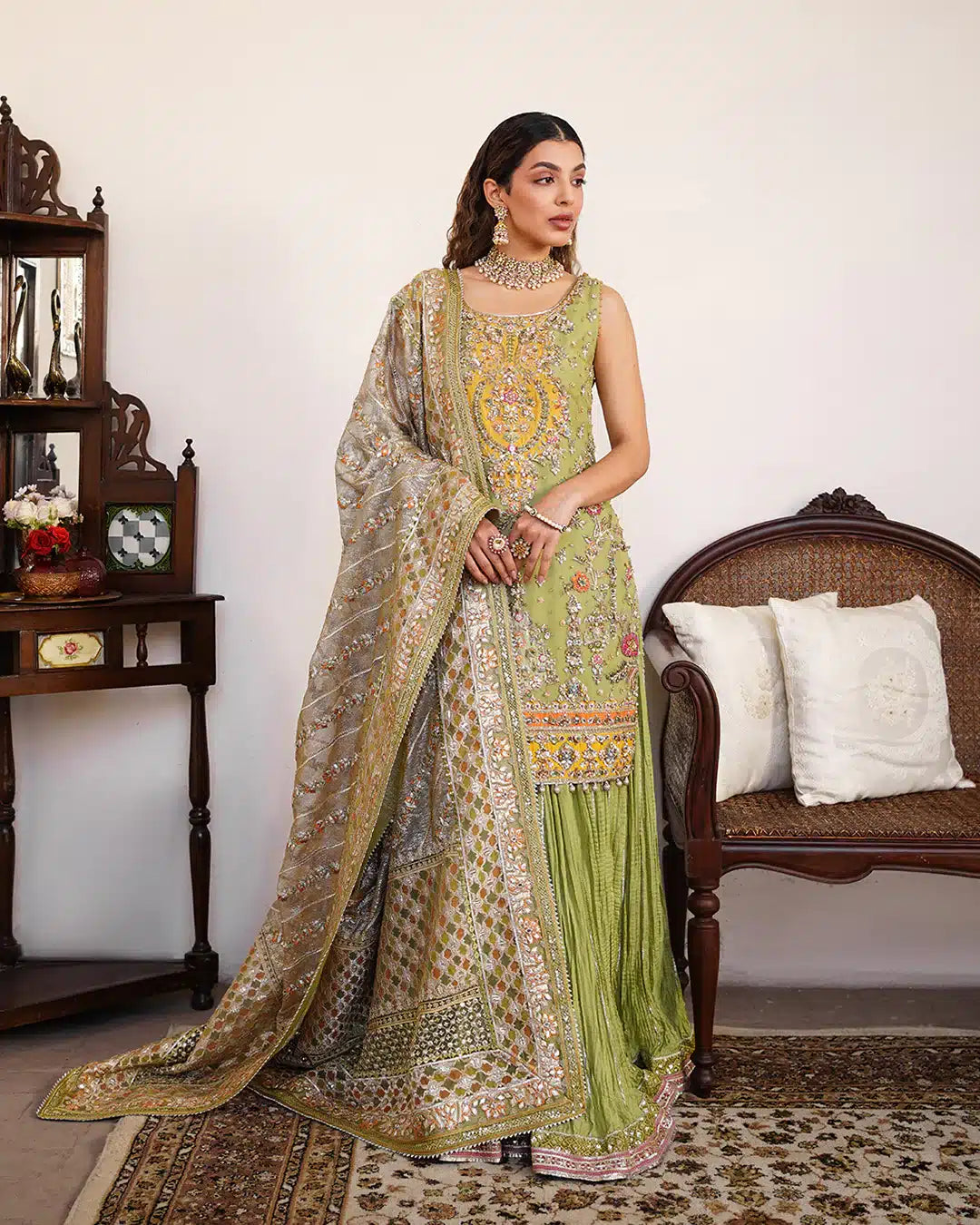 Faiza Saqlain | Irina Wedding Formals 23 | Tamaan by Faiza Saqlain - Designer Dress  - Type : Wedding Dress - Available at Libayah - 100% Original 
