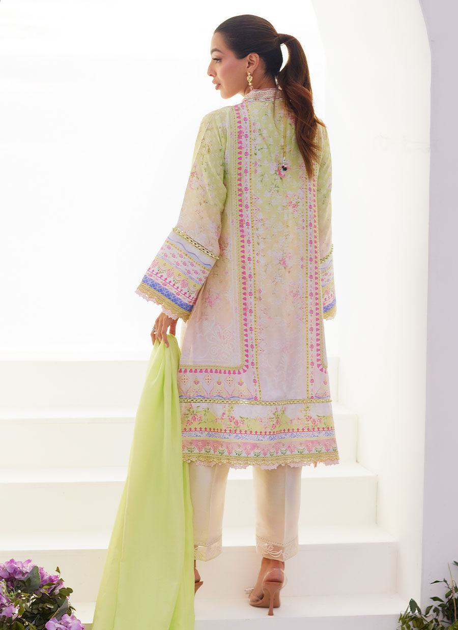 Farah Talib Aziz | Zaza Prints 24 | PEAR OMBRÈ SHIRT AND DUPATTA by Farah Talib Aziz - Designer Dress - Type: Ladies Clothes - Available at Libayah - 100% Original