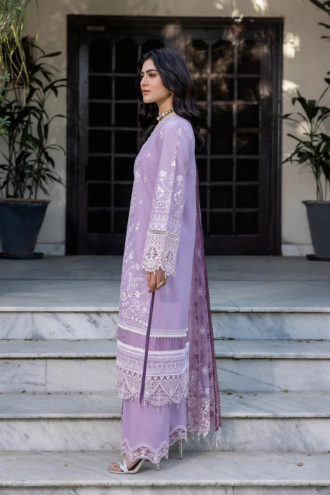 Farasha | Bahaar Embroidered Lawn | Lilac Florine by Farasha - Designer Dress - Type: Ladies Clothes - Available at Libayah - 100% Original