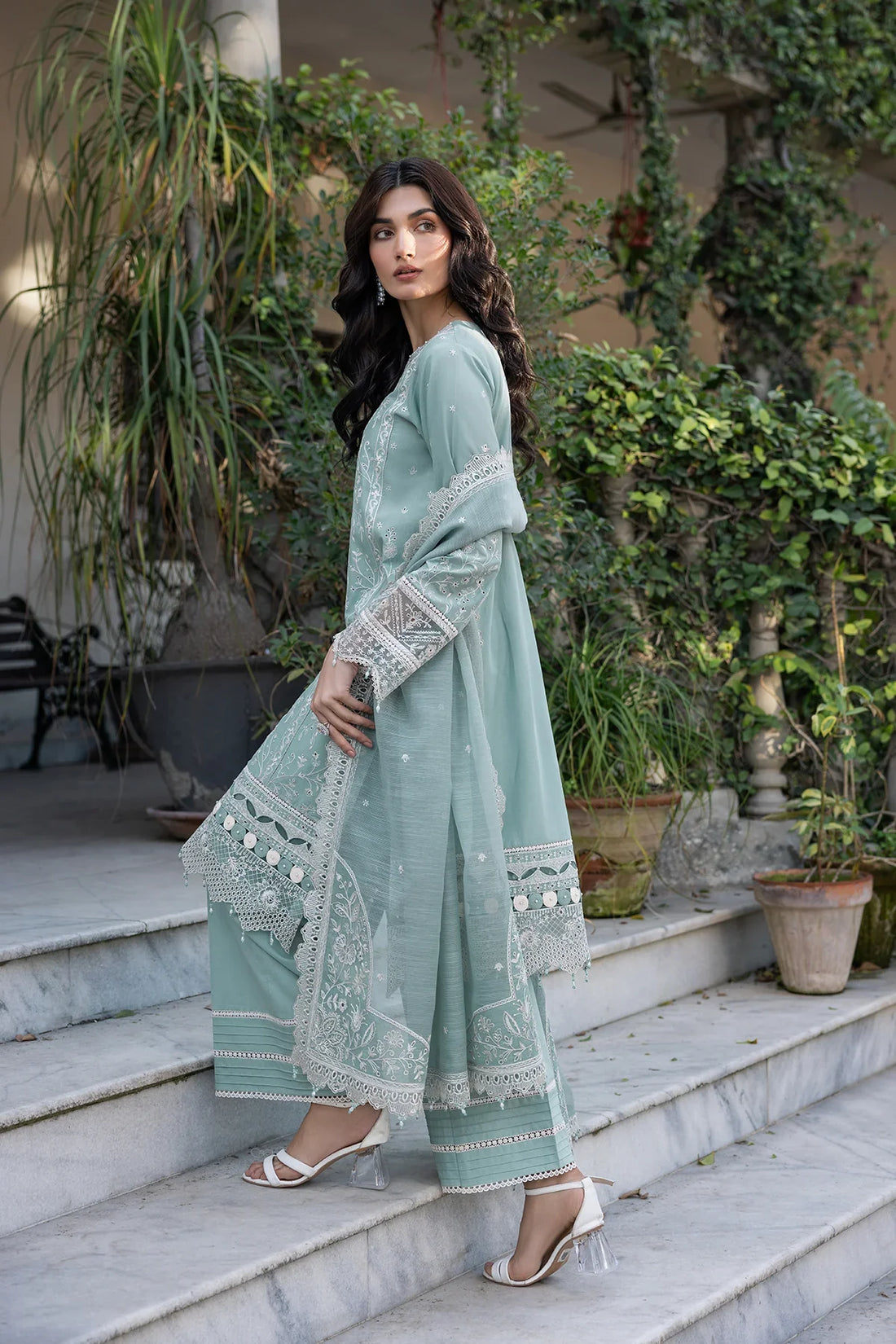Farasha | Bahaar Embroidered Lawn | Aqua Pearl by Farasha - Designer Dress - Type: Ladies Clothes - Available at Libayah - 100% Original