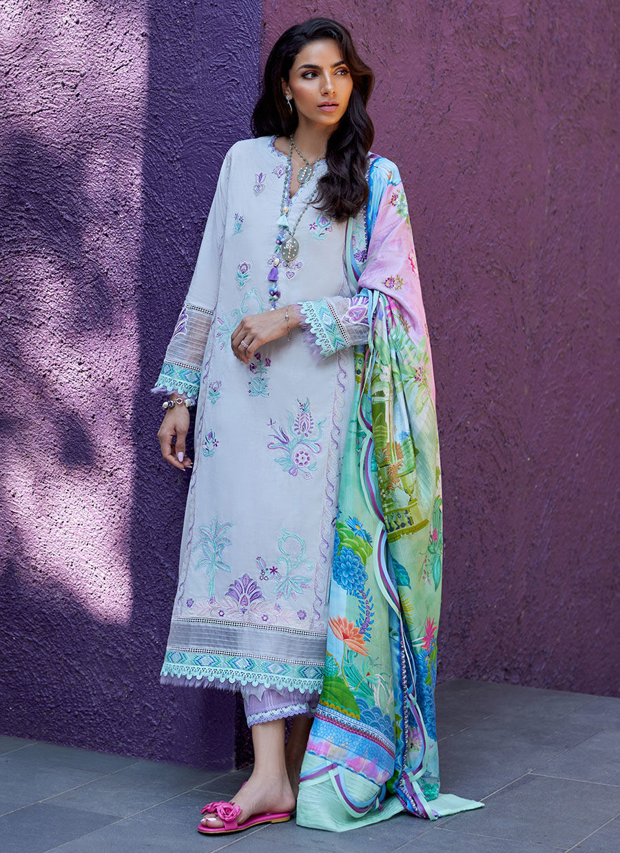 Farah Talib Aziz | Suay Lawn 24 | ZOELLA GREY by Farah Talib Aziz - Designer Dress - Type: Ladies Clothes - Available at Libayah - 100% Original