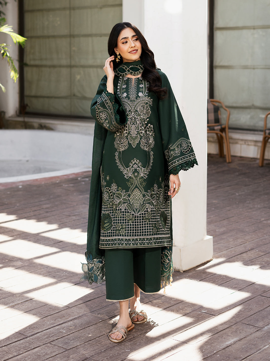 Izel | Mahveen Festive Lawn 25 | FATIN by Izel - Designer Dress - Type: Ladies Clothes - Available at Libayah - 100% Original