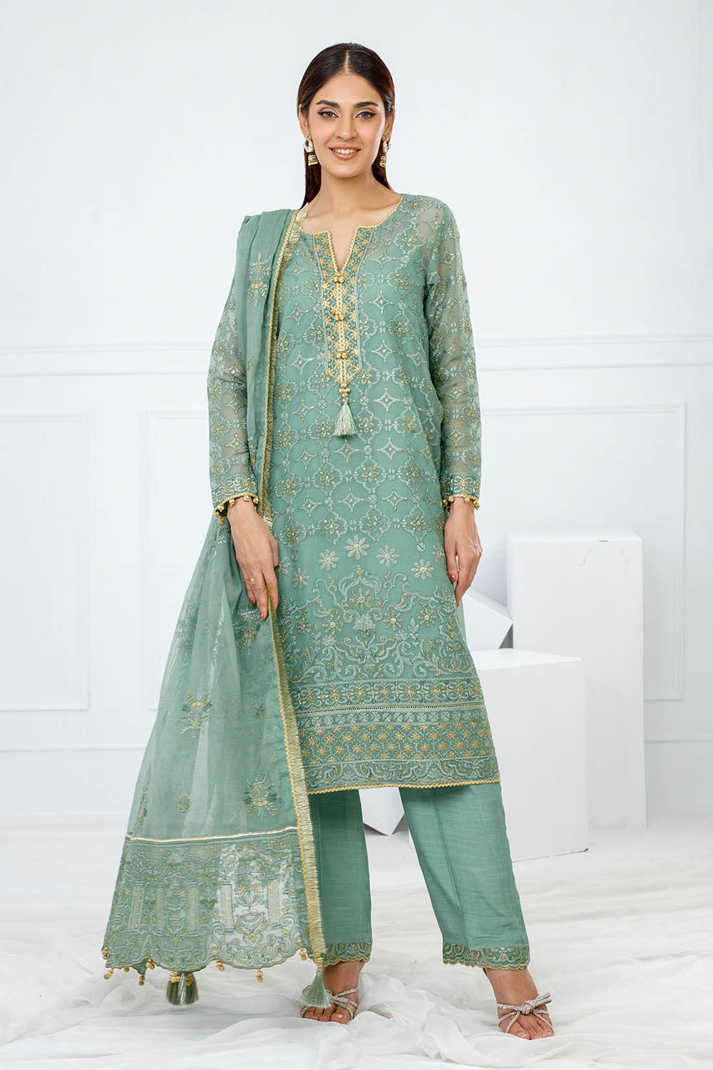 Gul Ahmed | Festive Eid 25 | FE-52088 by Gul Ahmed - Designer Dress - Type: Ladies Clothes - Available at Libayah - 100% Original