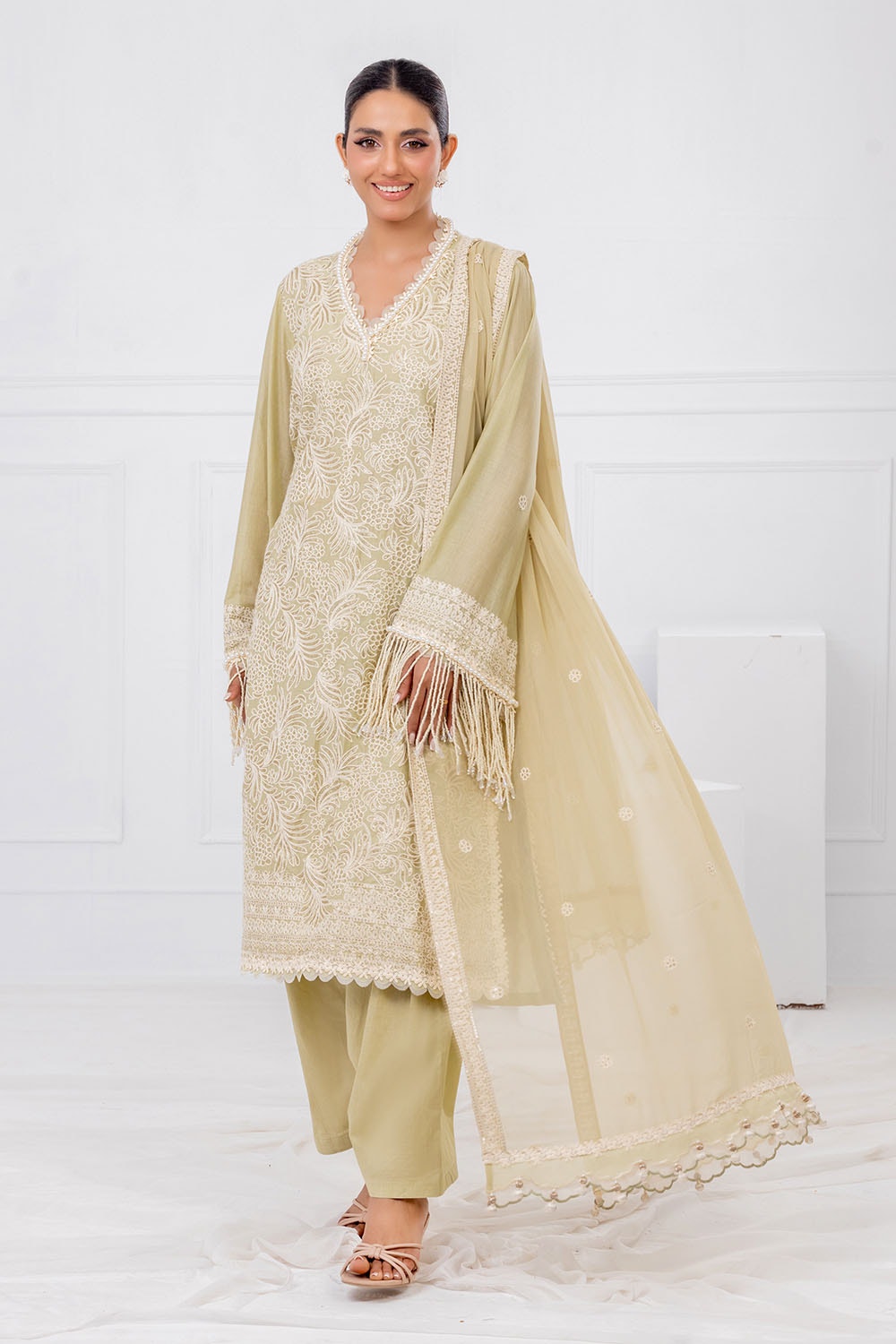 Gul Ahmed | Festive Eid 25 | FE-52104 by Gul Ahmed - Designer Dress - Type: Ladies Clothes - Available at Libayah - 100% Original