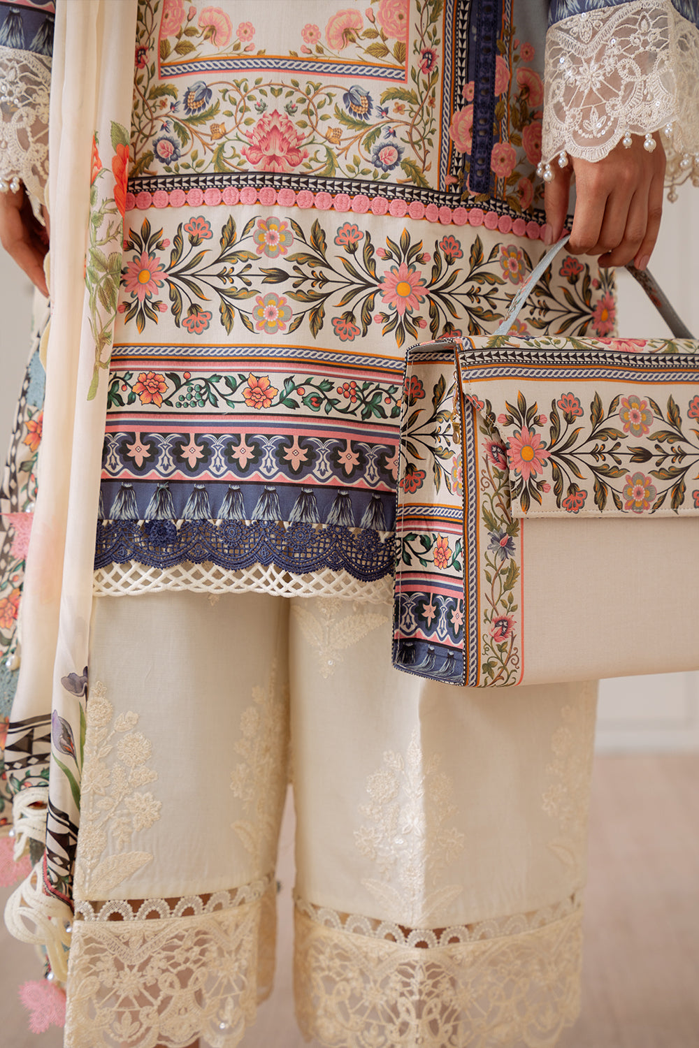 Saira Rizwan | Laanem Summer Lawn 25 | ZUMRA-B-SRL25-07 by Saira Rizwan - Designer Dress - Type: Ladies Clothes - Available at Libayah - 100% Original
