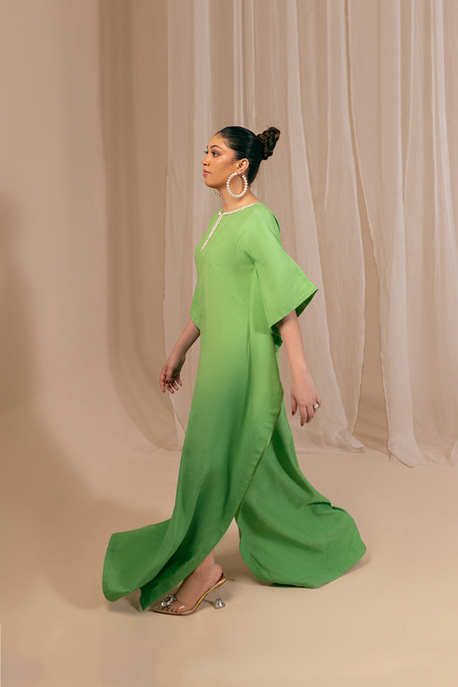 Fozia Khalid | Kaftaan | Mint Dusk by Fozia Khalid - Designer Dress - Type: Ladies Clothes - Available at Libayah - 100% Original