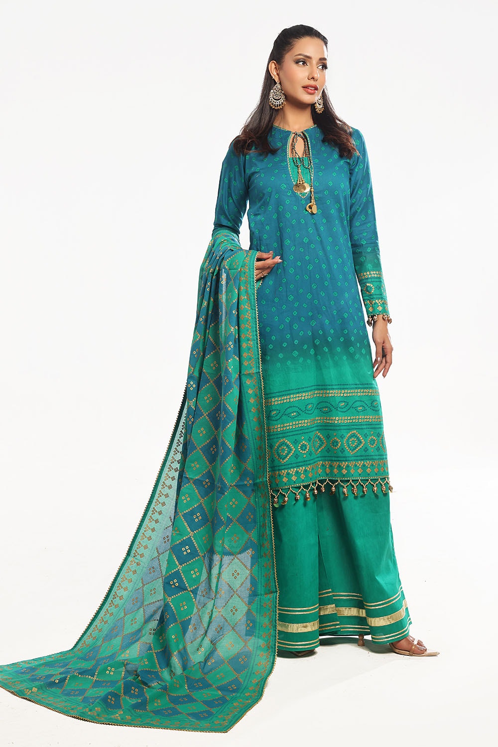 Gul Ahmed | Chunri Lawn 25 | CL-52410 A by Gul Ahmed - Designer Dress - Type: Ladies Clothes - Available at Libayah - 100% Original