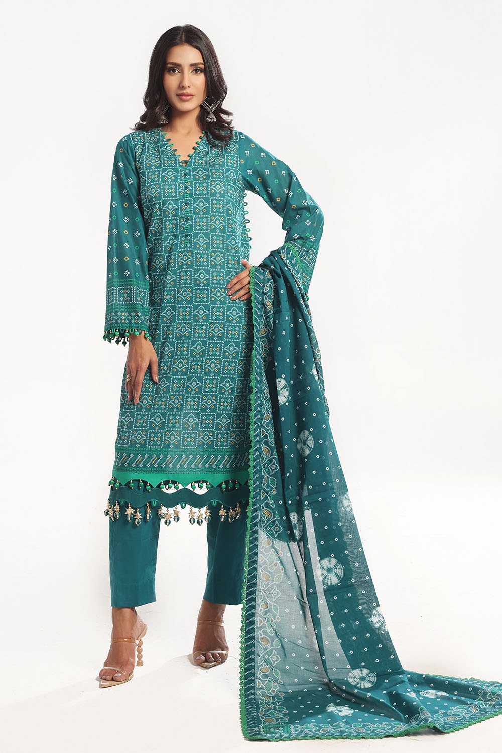 Gul Ahmed | Chunri Lawn 25 | CL-52484 A by Gul Ahmed - Designer Dress - Type: Ladies Clothes - Available at Libayah - 100% Original
