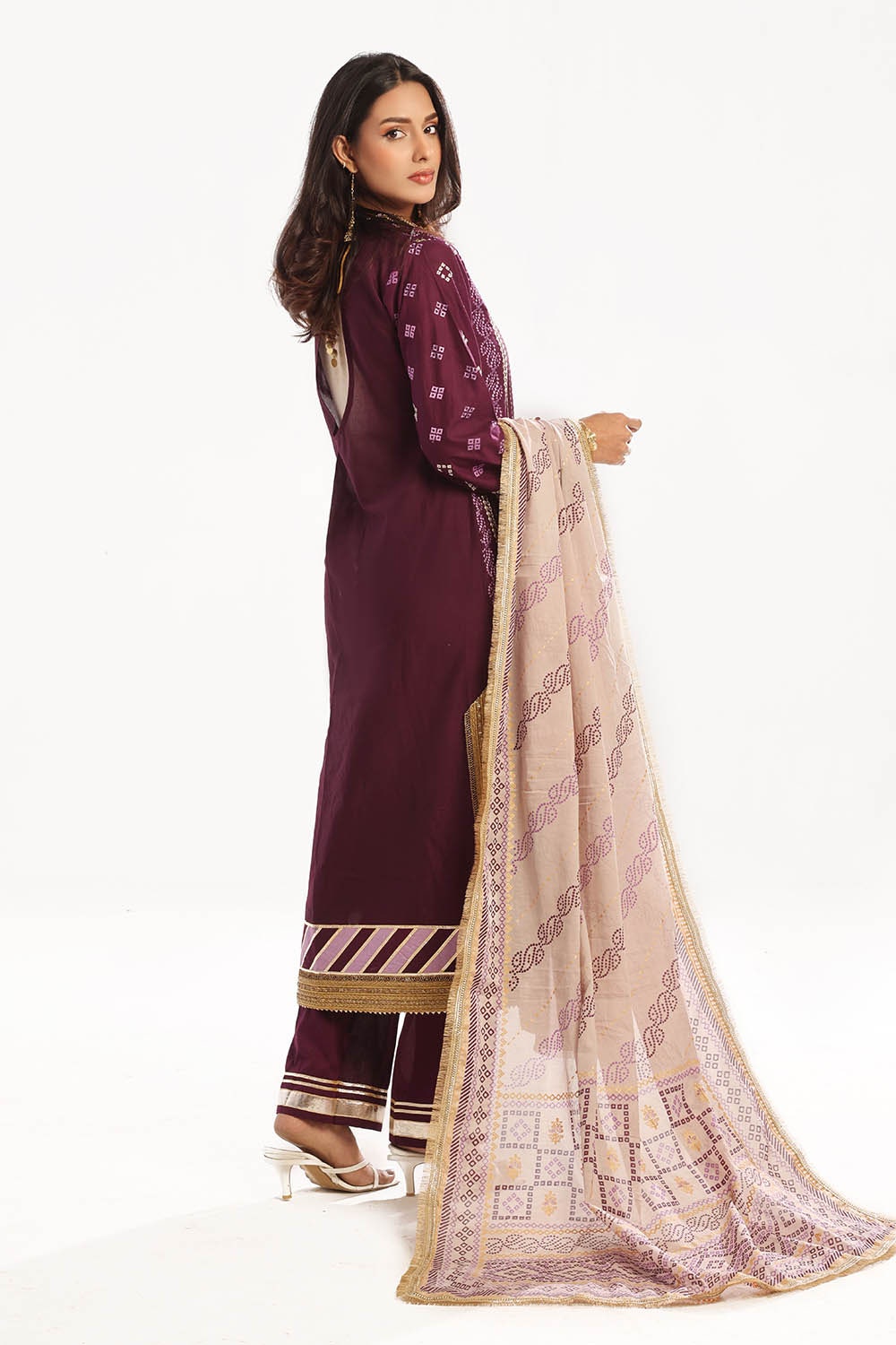 Gul Ahmed | Chunri Lawn 25 | CL-52413 by Gul Ahmed - Designer Dress - Type: Ladies Clothes - Available at Libayah - 100% Original