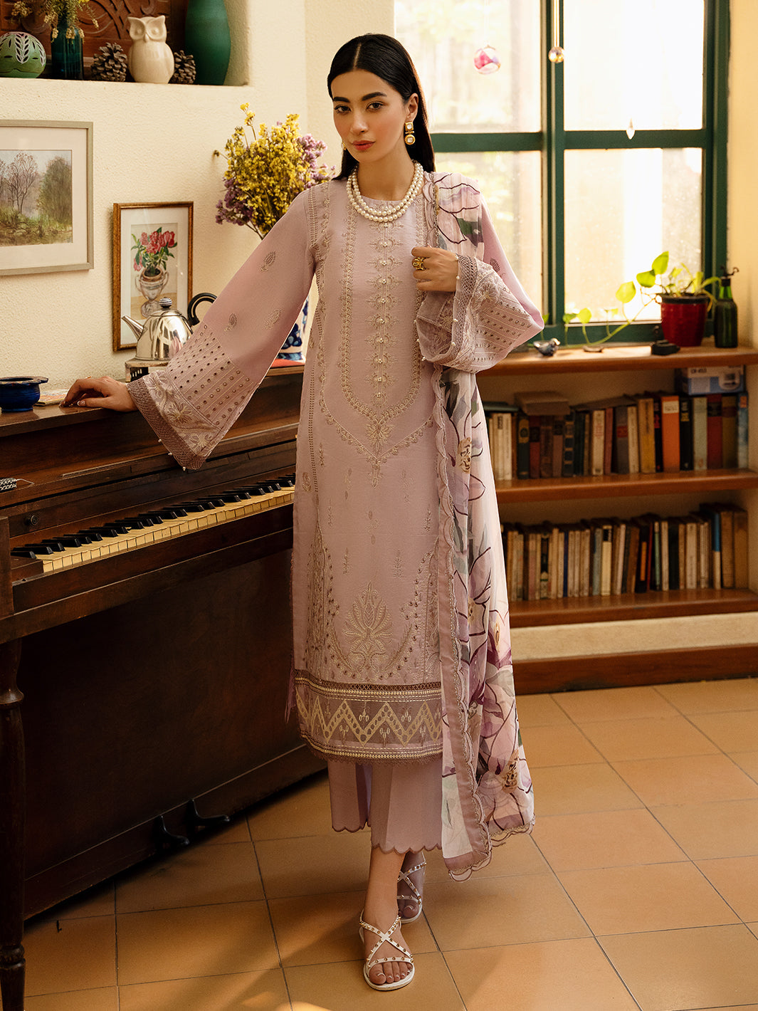 Izel | Dastak Luxury Lawn | GUL by Izel - Designer Dress - Type: Ladies Clothes - Available at Libayah - 100% Original