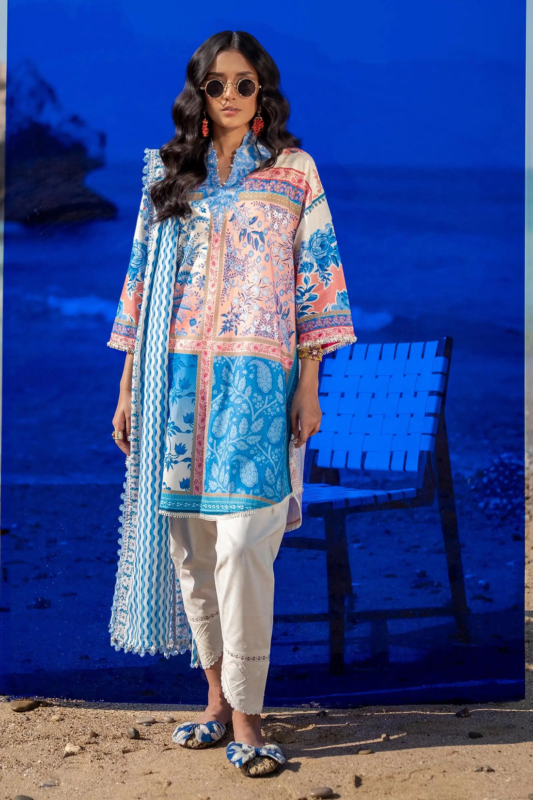 Sana Safinaz | Mahay Spring 24 | H241-028B-2BG by Sana Safinaz - Designer Dress - Type: Ladies Clothes - Available at Libayah - 100% Original