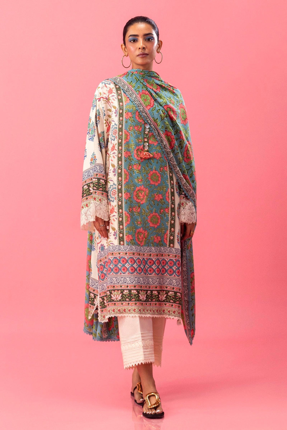 Sana Safinaz | Mahay Winter 24 | H243-005B-2DC by Sana Safinaz - Designer Dress - Type: Luxury - Available at Libayah - 100% Original